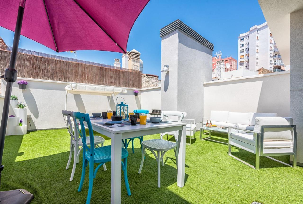Atico terraza privada piscina centro ac nuevo 1hab Málaga Exterior foto
