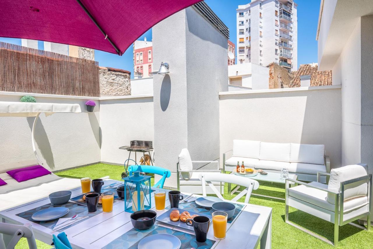 Atico terraza privada piscina centro ac nuevo 1hab Málaga Exterior foto